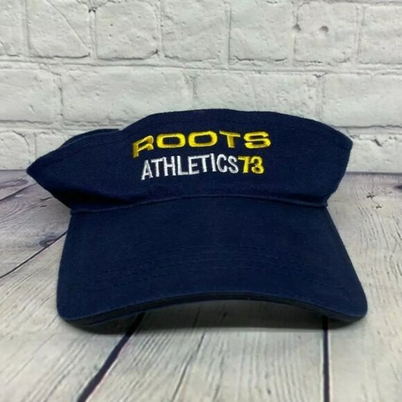 Vintage Roots 73 Athletics Hat Cap Visor Strap Back Fits S-M Embroidered 90s - Picture 1 of 6
